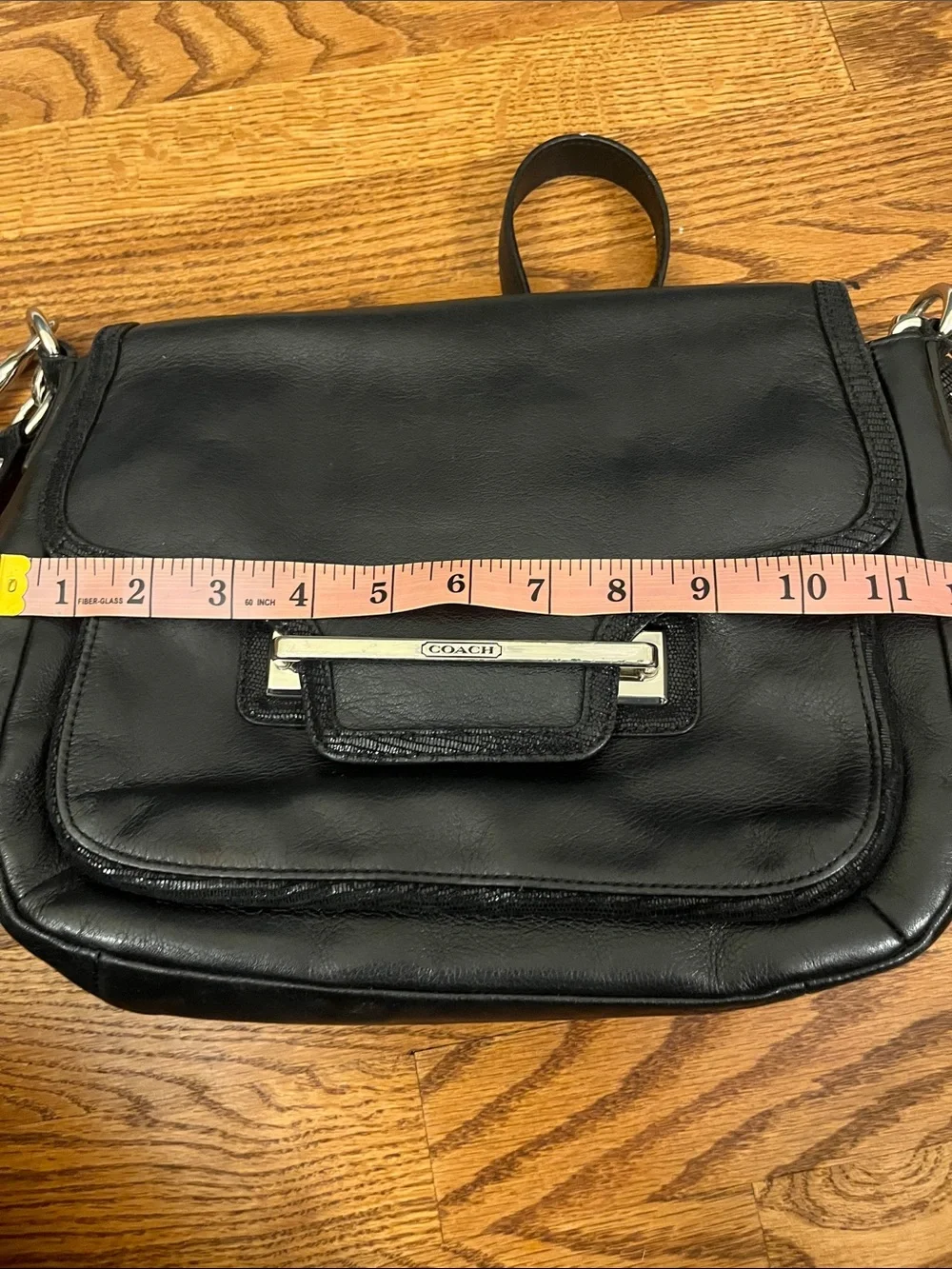 Coach Taylor Leather Flap Shoulder bag - black F27481